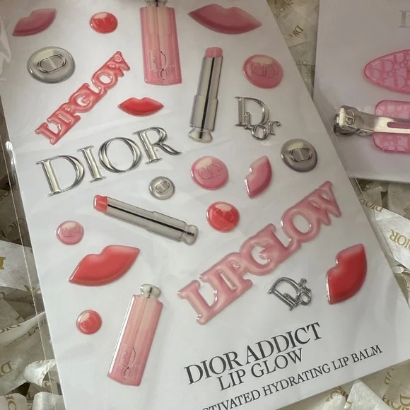New Dior Pink Hair Clips and Dior Sticker Sheet New Dior Pink Hair Clips and Dior Sticker Sheet main image 4